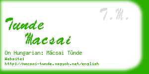 tunde macsai business card